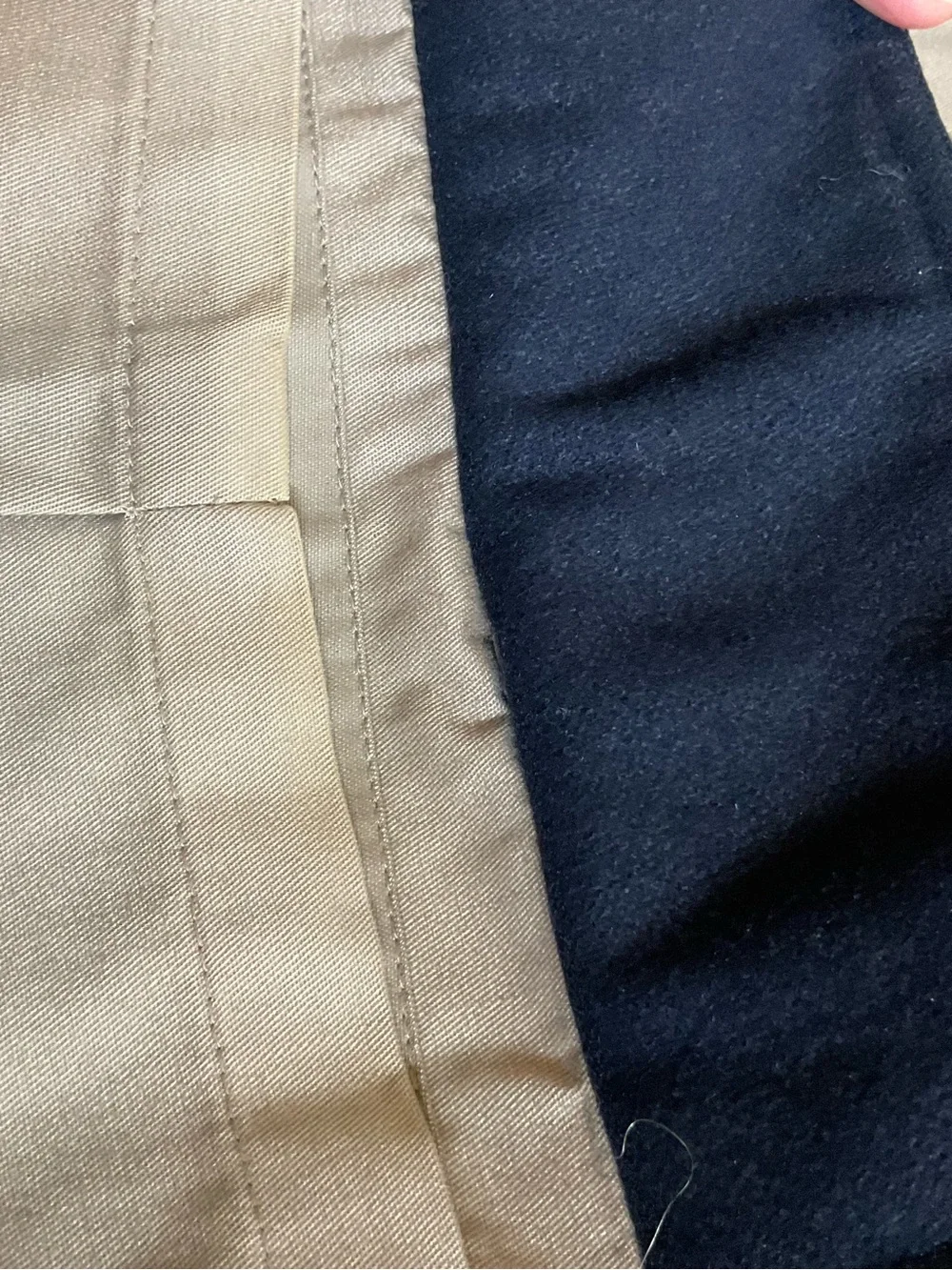 L.L. Bean Men’s Taupe Field Coat with Dark Brown Collar